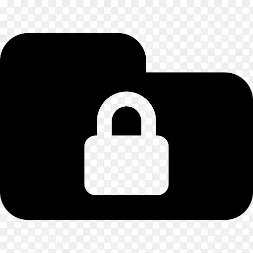 文件夹锁挂锁符号与封闭图标