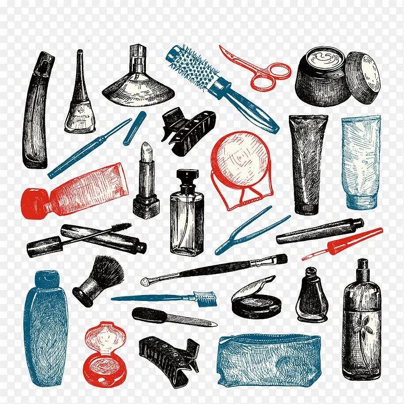素描化妆品合集