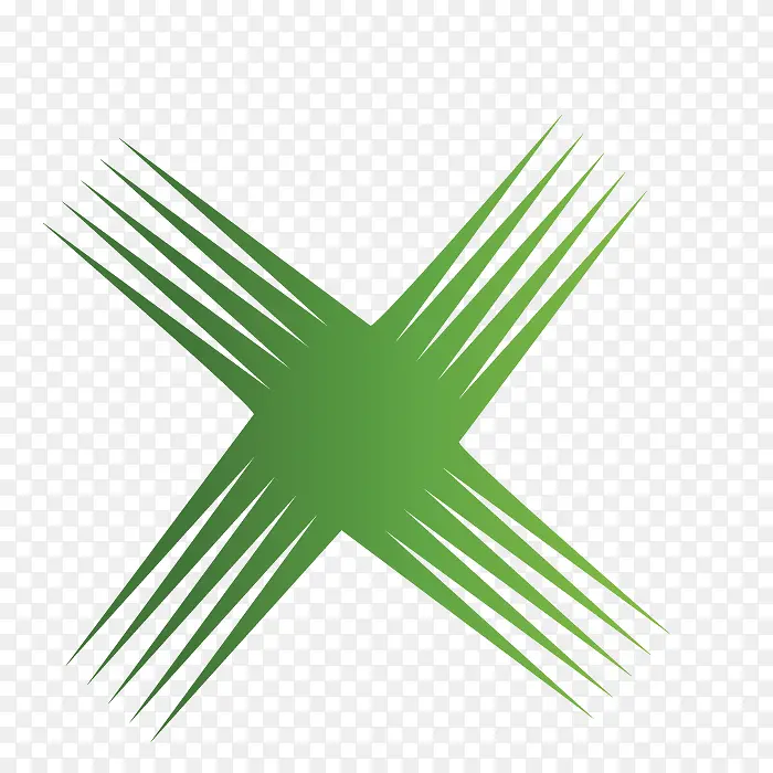 绿色抽象X