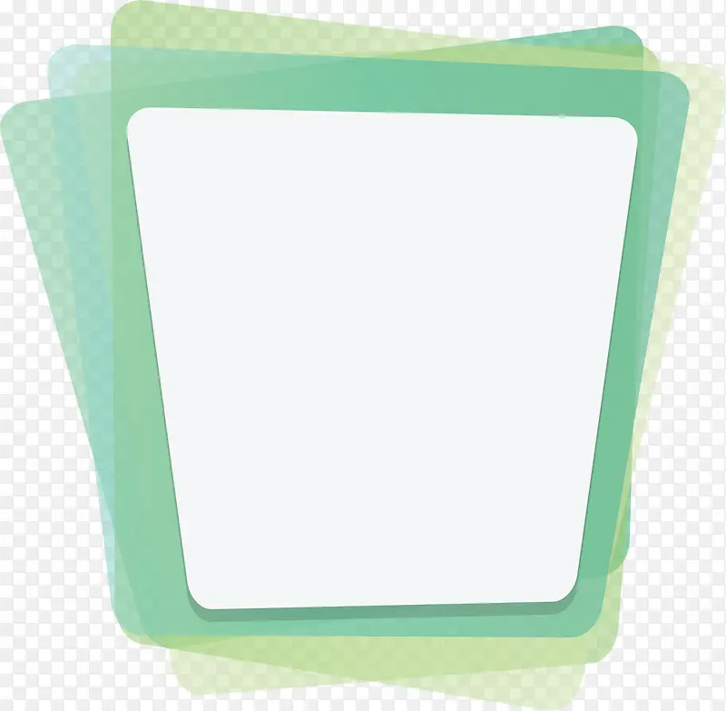 绿色四边形标题框