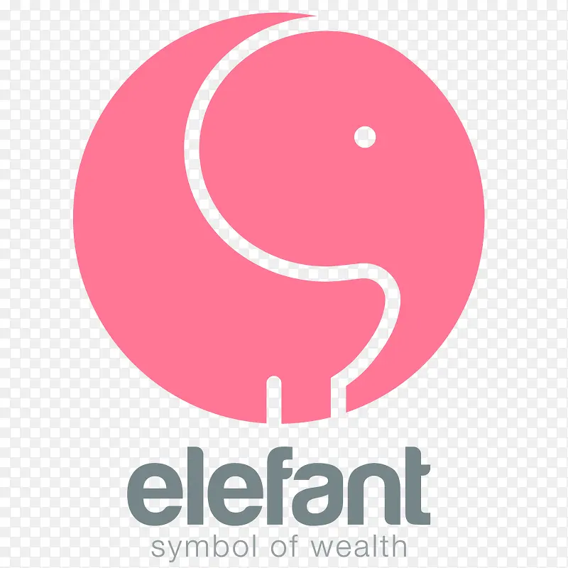企业标志粉色logo设计矢量图