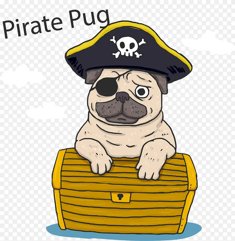 卡通海盗装扮狗狗