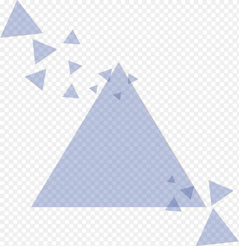 蓝色三角花纹边框
