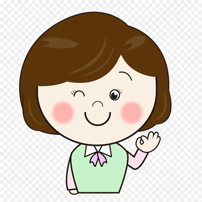调皮的卡通女生图PNG图片素材下载_图片编号ypjdbxby-免抠素材网