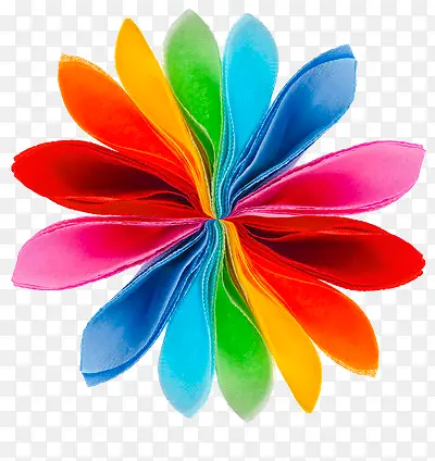 彩色布组成的花