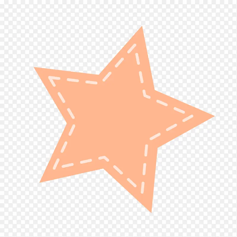橙色五角星素材