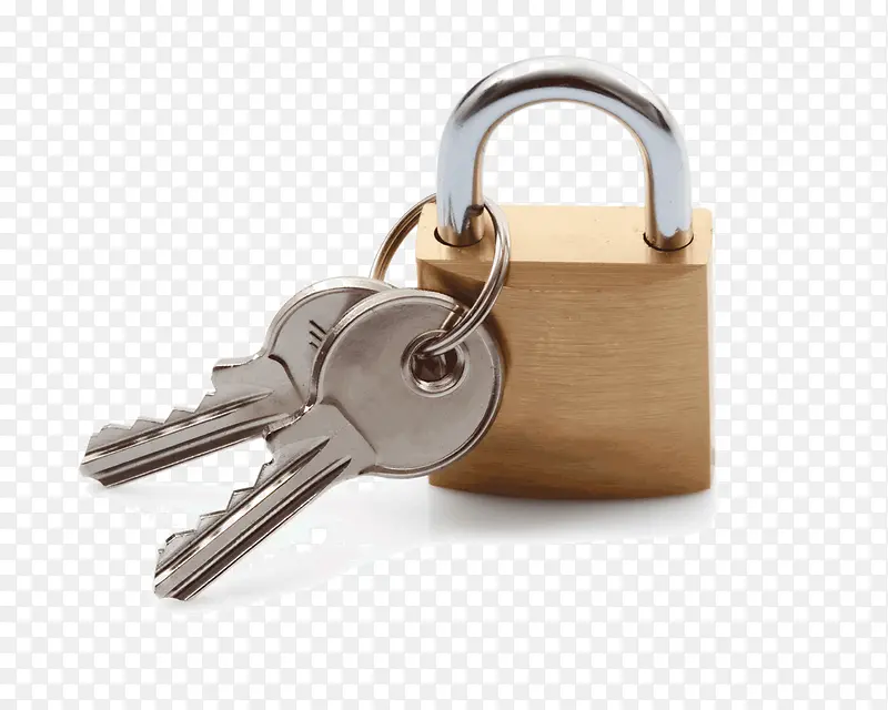 复古黄铜锁和钥匙
