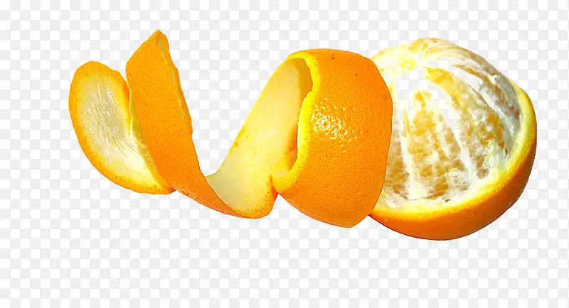 剥皮的水果图橙子