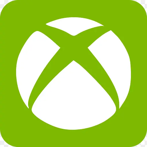盒子Xbox社会扁平的圆形矩形