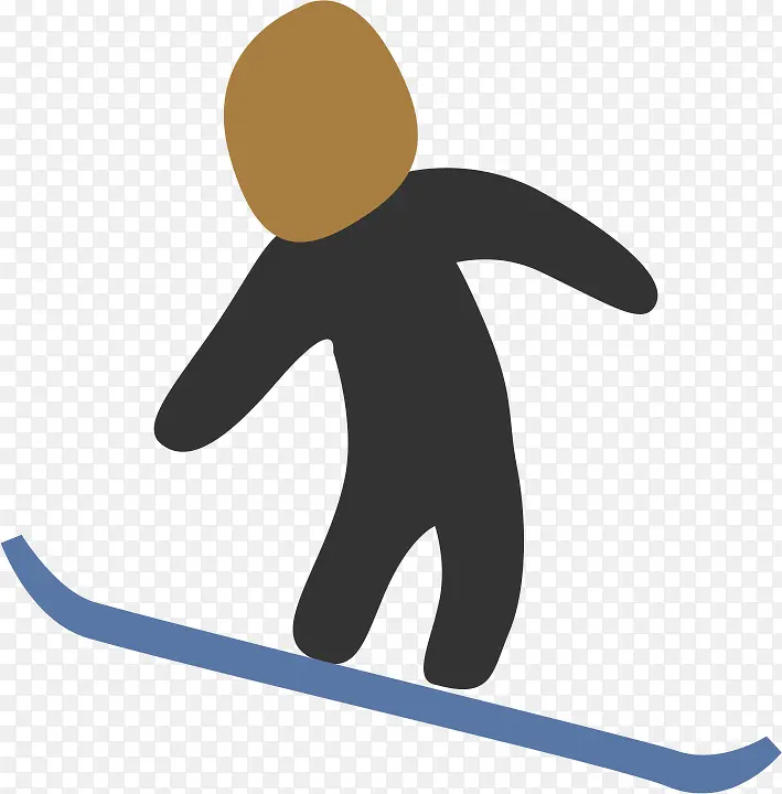 滑雪卡通元素