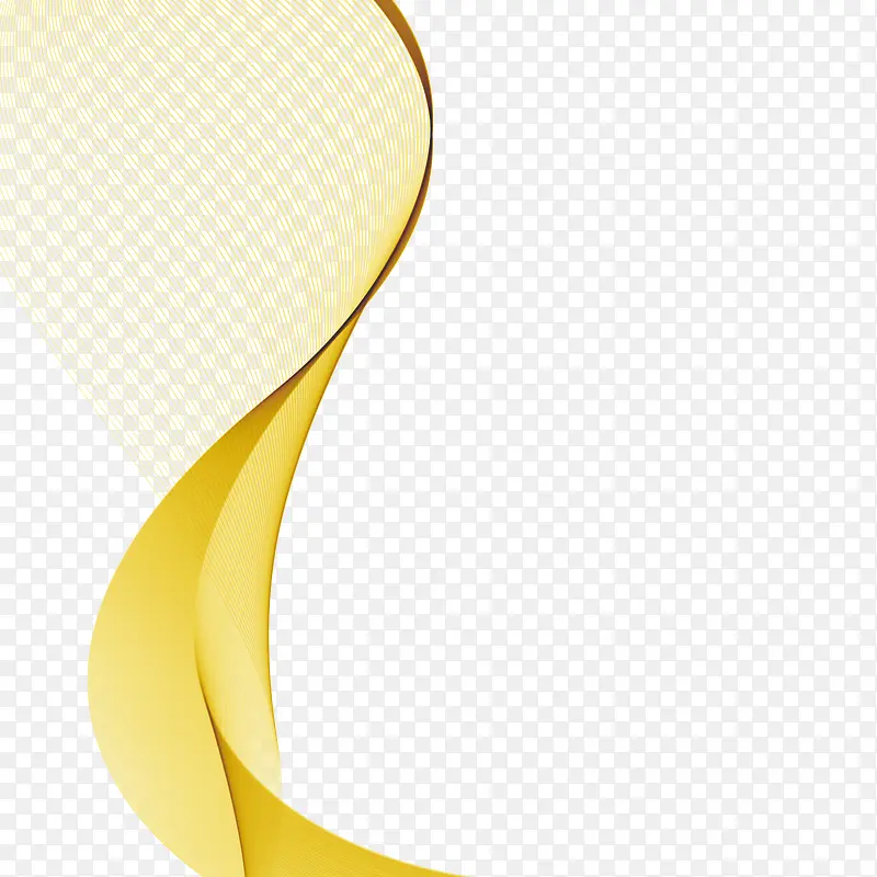 矢量黄色曲线装饰图案