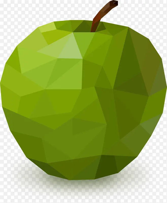 绿色几何苹果