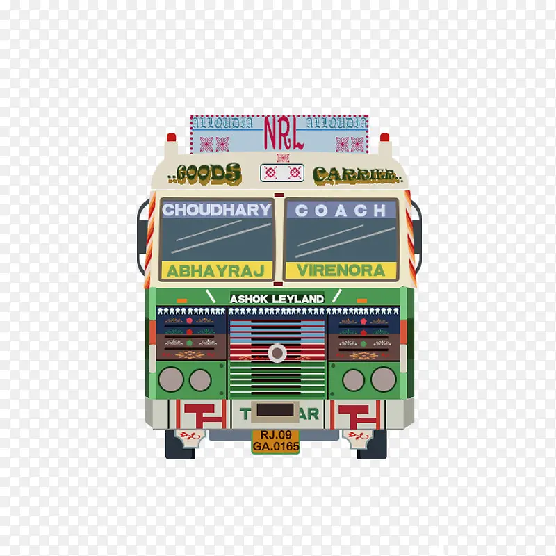 印度风情的大巴车