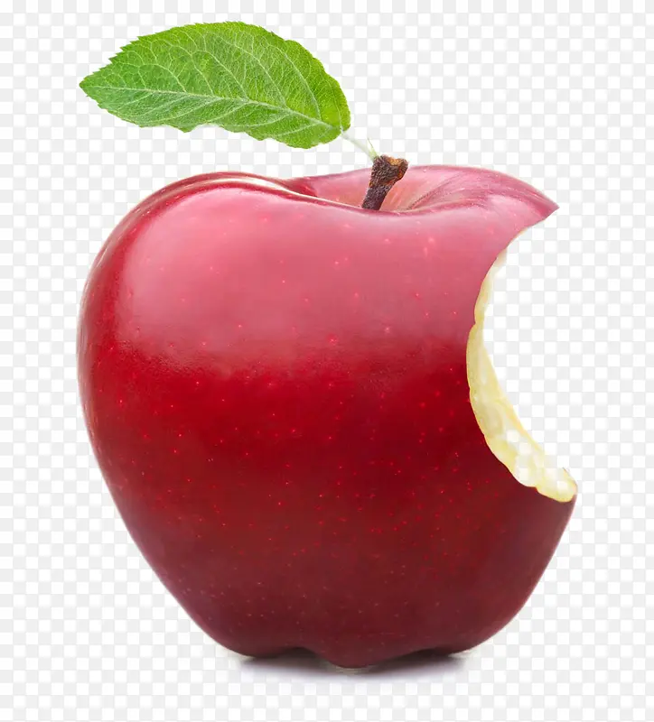 咬一口的红苹果