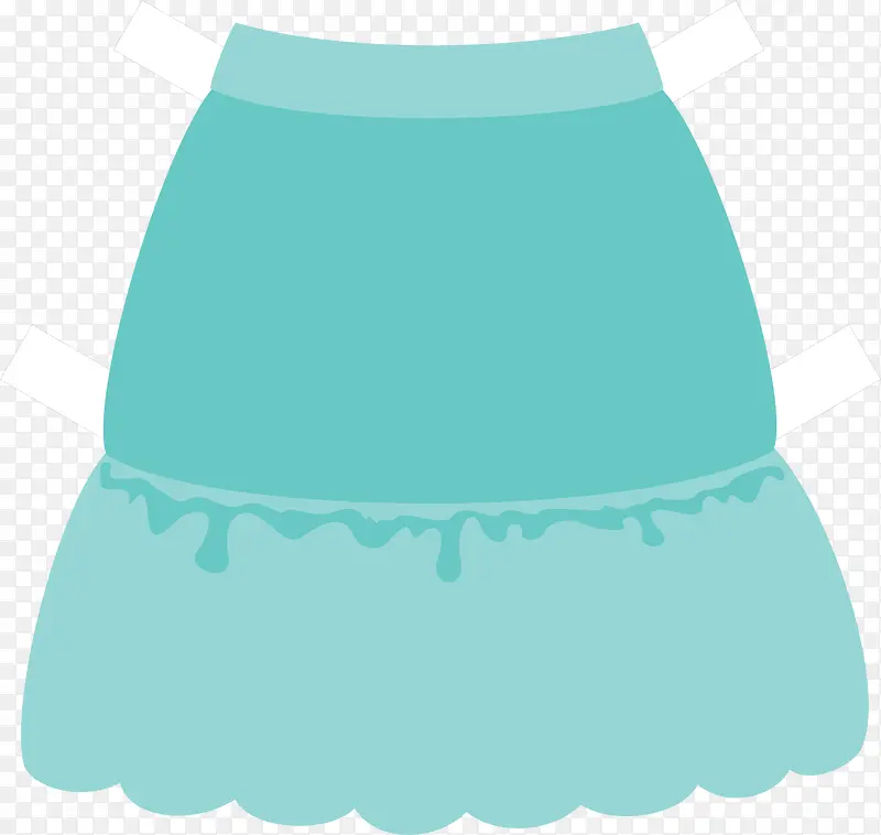 矢量图蓝色短裙装饰