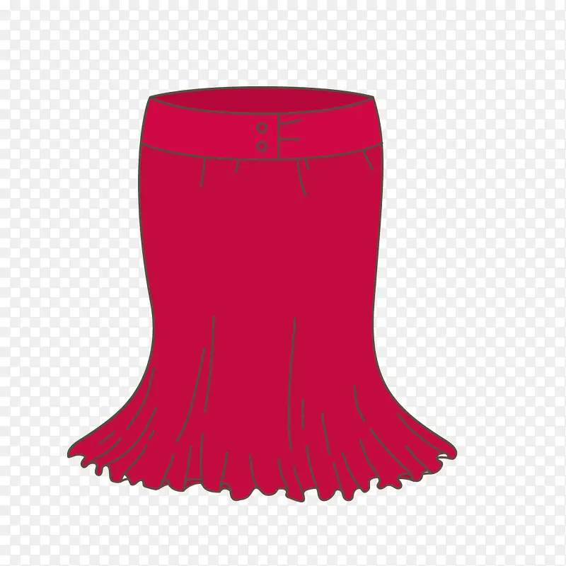 红色半身裙