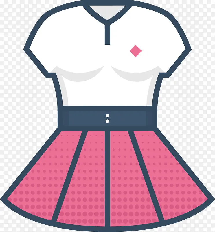 粉色裙子矢量素材图