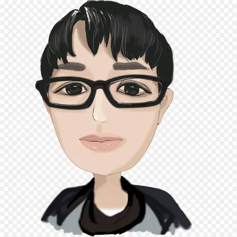 卡通Q版头像可爱眼睛男