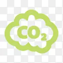 CO2有限公司简单的绿色图标