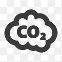 CO2有限公司简单的绿色图标