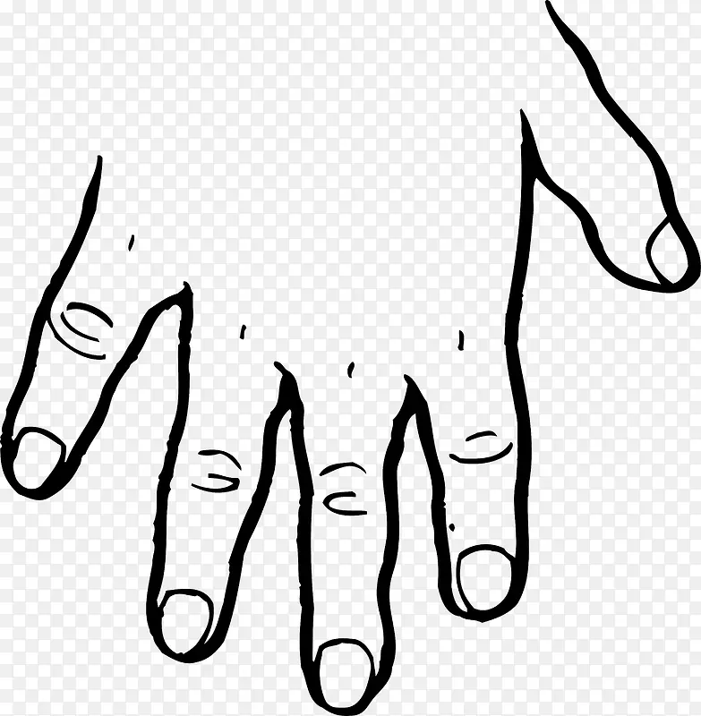 手绘右手手指图PNG图片素材下载_图片编号qgdralny-免抠素材网