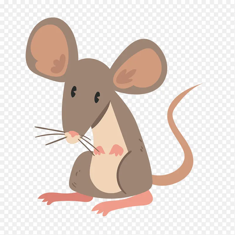 棕色大耳朵的老鼠图案