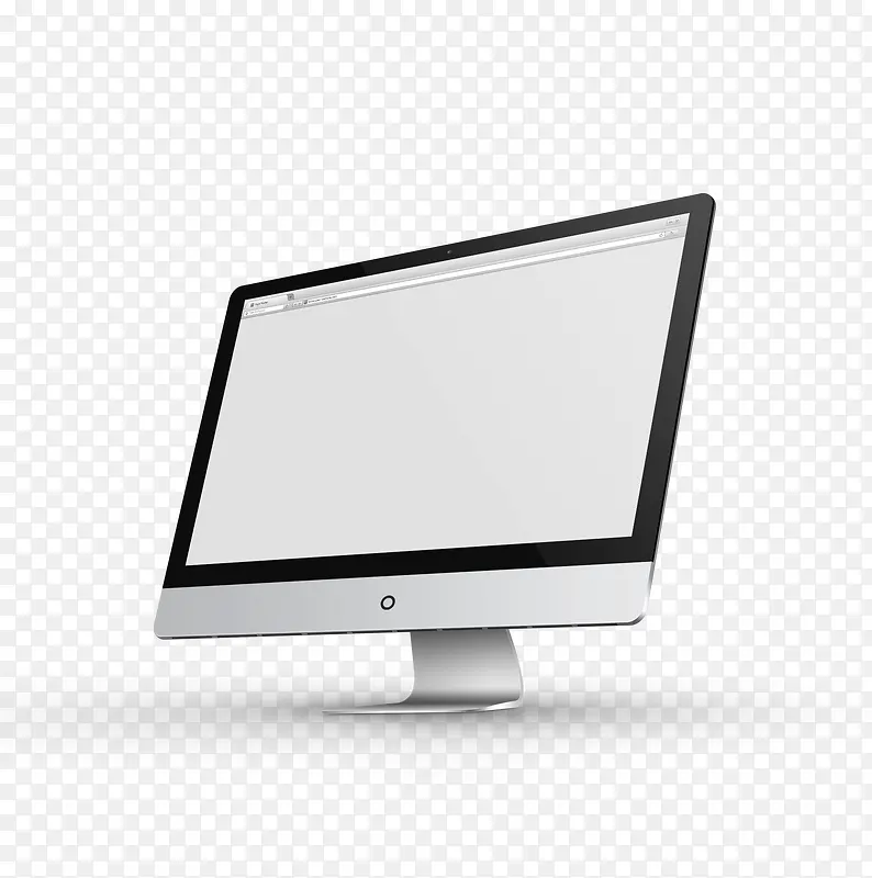 现代白色电脑显示器