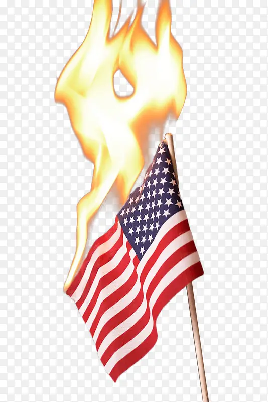 燃烧的美国国旗