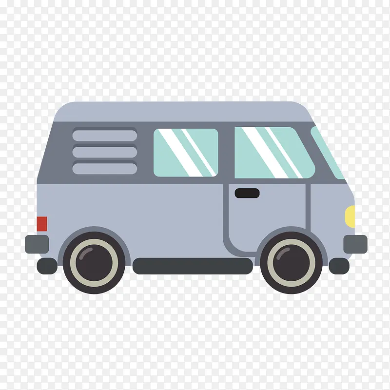 灰色设计小巴车图案