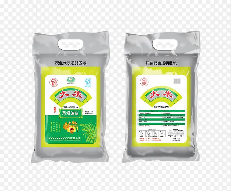 透明塑料袋包装的袋装米