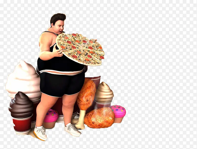 肥胖减肥创意广告