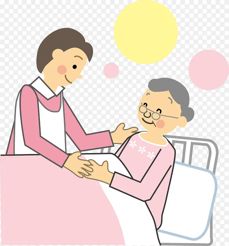 照顾老人卡通素材PNG图片素材下载_图片编号qzlmbmbq-免抠素材网