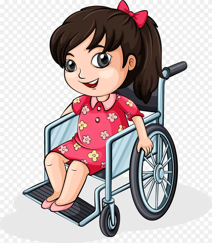 全国助残日坐着轮椅的女孩