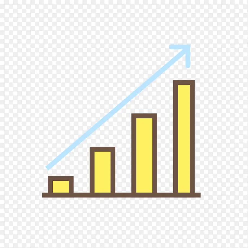 黄色柱形数据分析元素