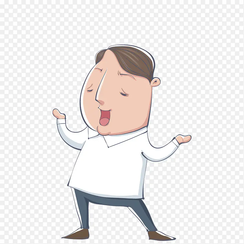 做早操的中年人