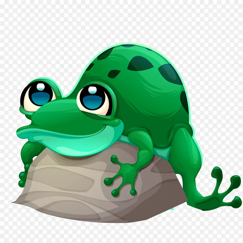 卡通绿色的青蛙设计