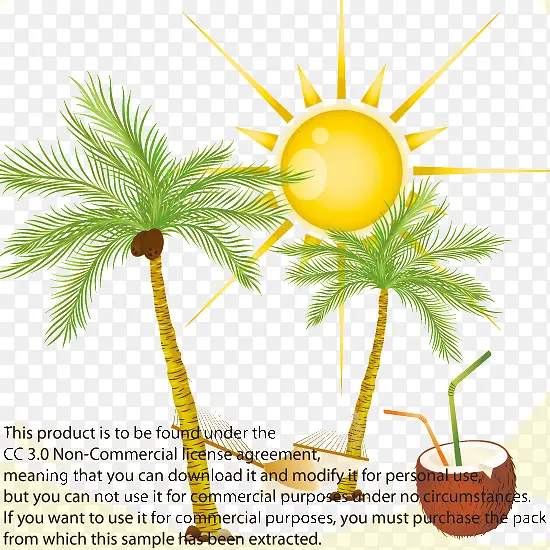 椰树太阳海报