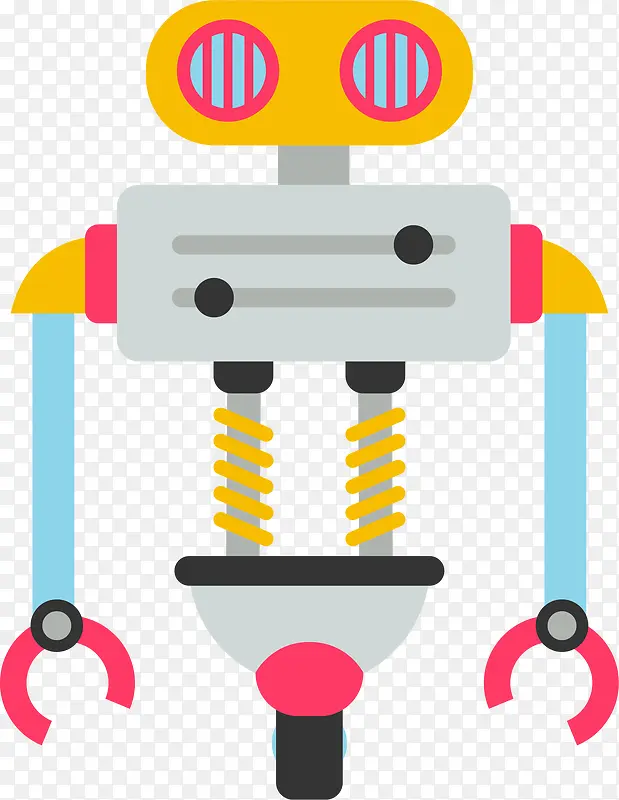 卡通机器人设计免抠png插画装饰