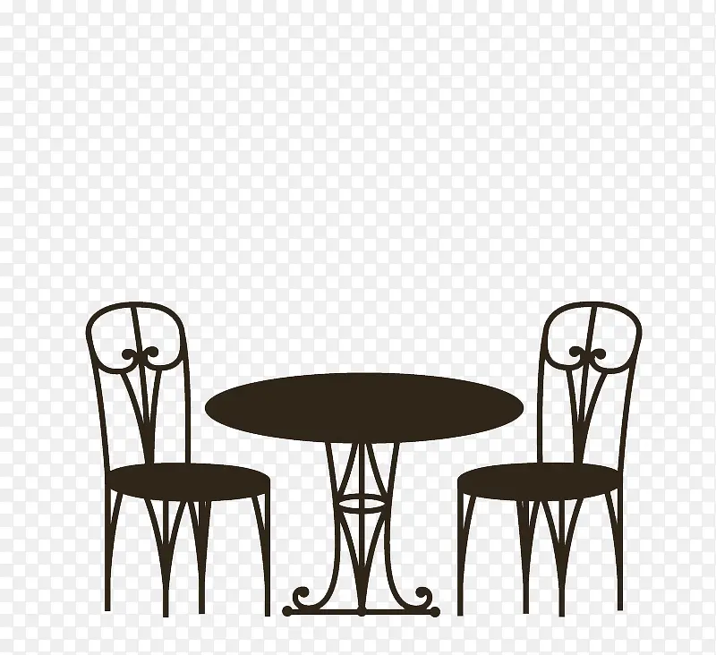 创意黑咖啡厅桌