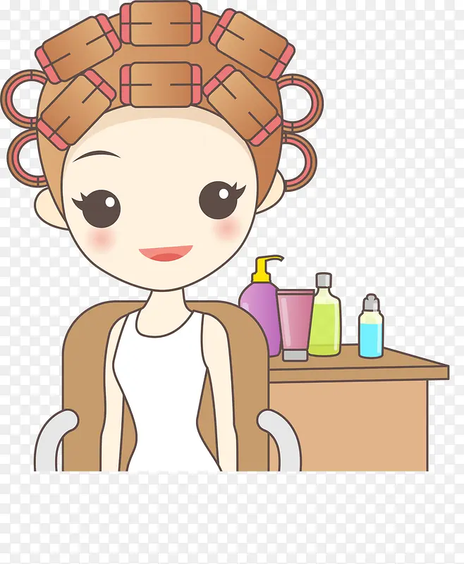 卡通发型女生