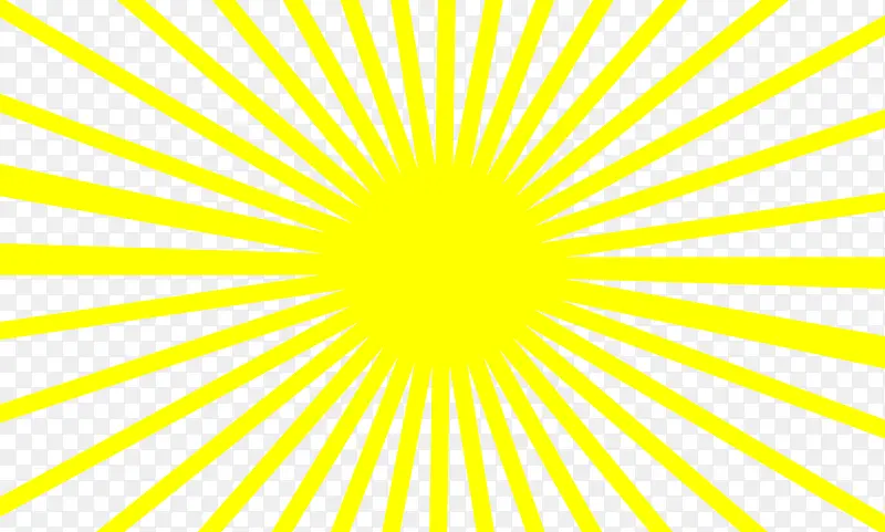 放射性黄色太阳效果