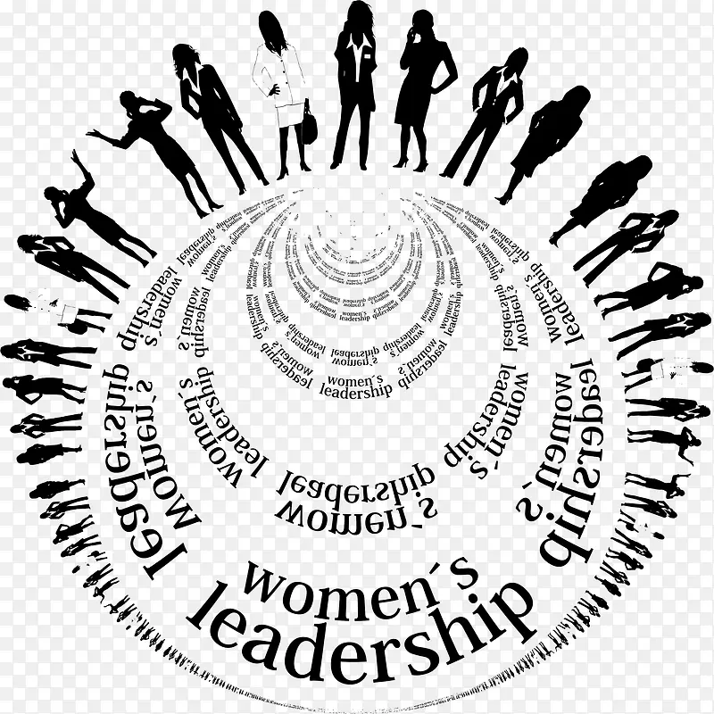 女性领导力矢量素材