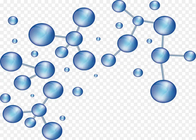 精美蓝色分子结构