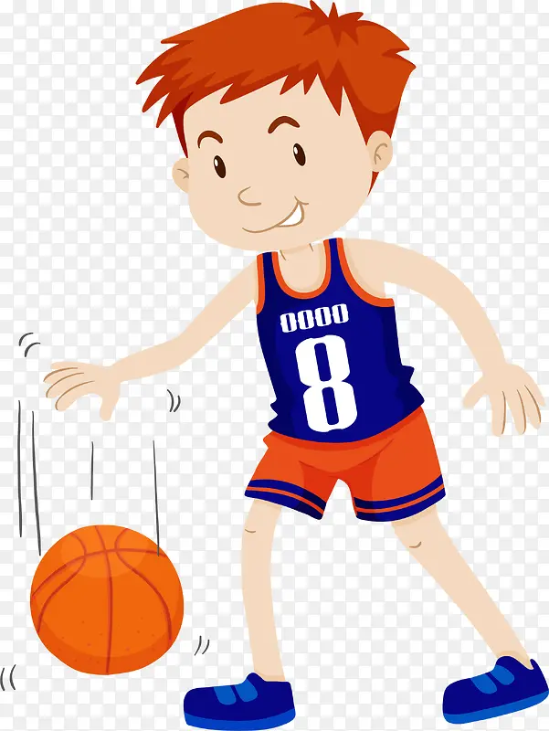 儿童节打篮球的男孩