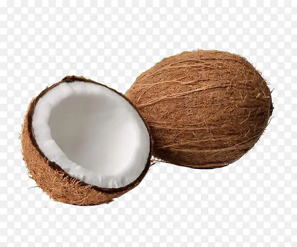 椰子壳里的白色椰肉