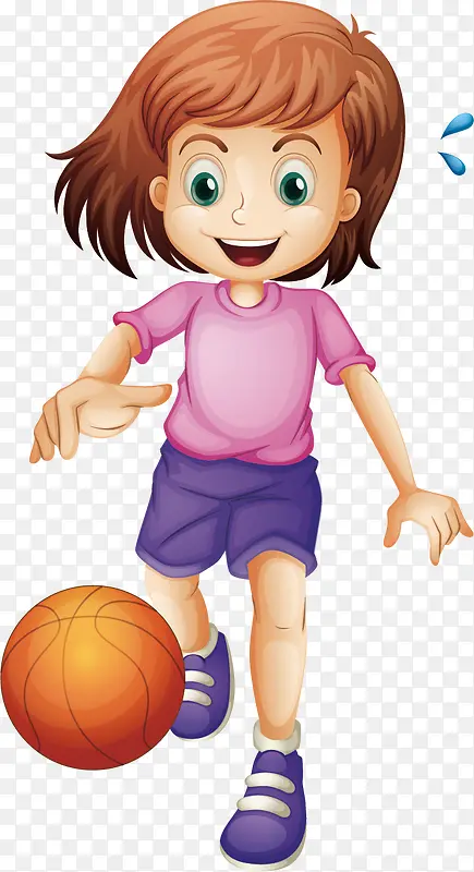 打篮球的儿童
