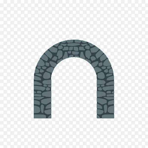 灰色石墙拱门