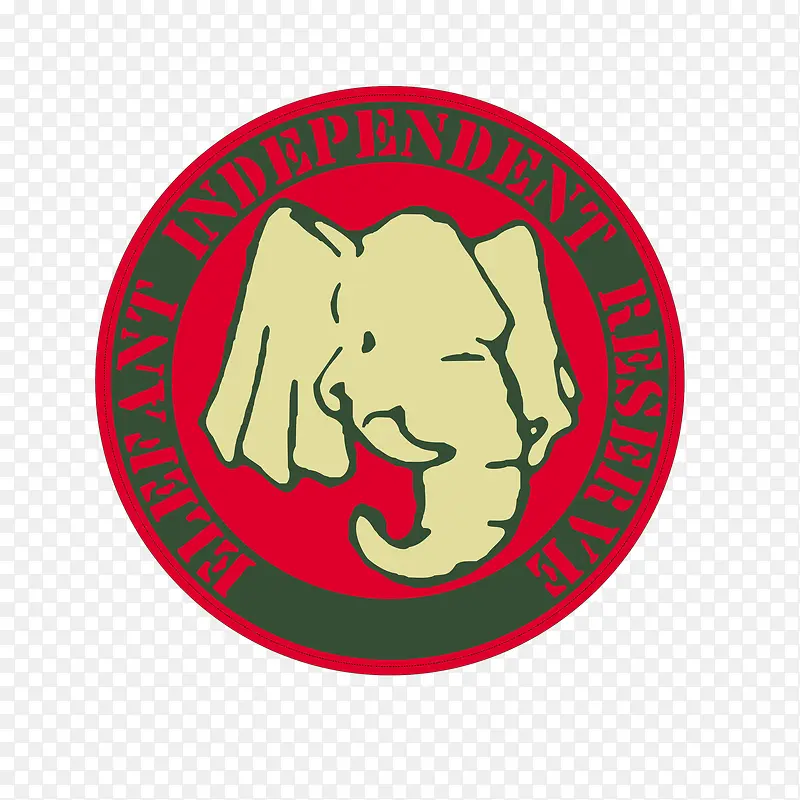 红色大象头 logo标志