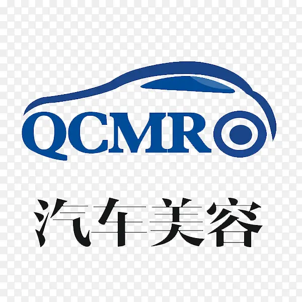 蓝色英文汽车美容标志