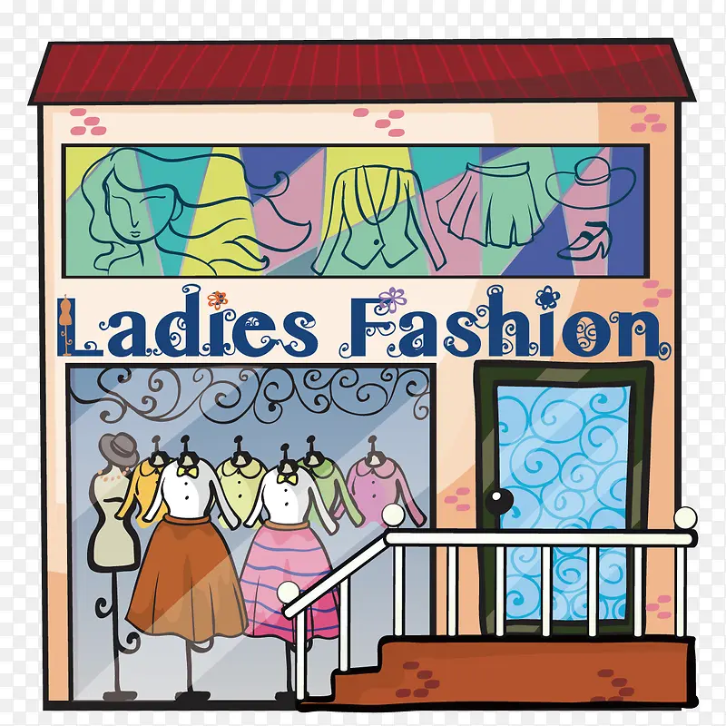 矢量女装店